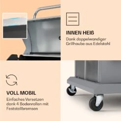 Lucifer 4 Gasgrill 4 X 3,6 KW Brenner 69x45cm Grill Edelstahl Mobil 15 Lucifer 4 Gasgrill 4 X 3,6 KW Brenner 69x45cm Grill Edelstahl Mobil -Klarstein Verkaufsgeschäft 10040281 de 0006 logo