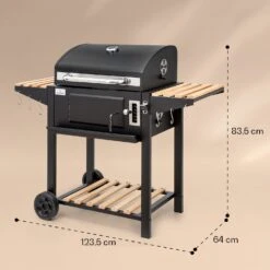 Aberdeen Single Holzkohlegrill -Klarstein Verkaufsgeschäft 10040292 yy 0011 dimensions