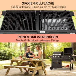 Aberdeen Kombi-Grill Gas Kohle Smoker Thermometer 2 Seitentische Mobil -Klarstein Verkaufsgeschäft 10040294 de 0004 usp