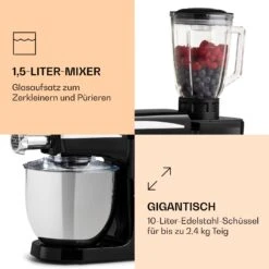 Renata Rossa Küchenmaschine 3-in-1 2000W 2,7PS 5Ltr Edelstahl BPA-frei 15 Renata Rossa Küchenmaschine 3-in-1 2000W 2,7PS 5Ltr Edelstahl BPA-frei -Klarstein Verkaufsgeschäft 10040500 de 0006 logo