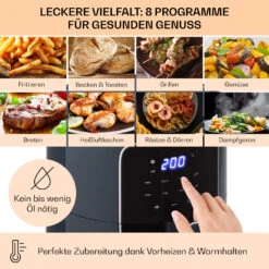 Crisp-Pro Heißluftfritteuse Air Fryer 1400W 3,5 Ltr 8 Programme Timer -Klarstein Verkaufsgeschäft 10040701 de 0003 logo
