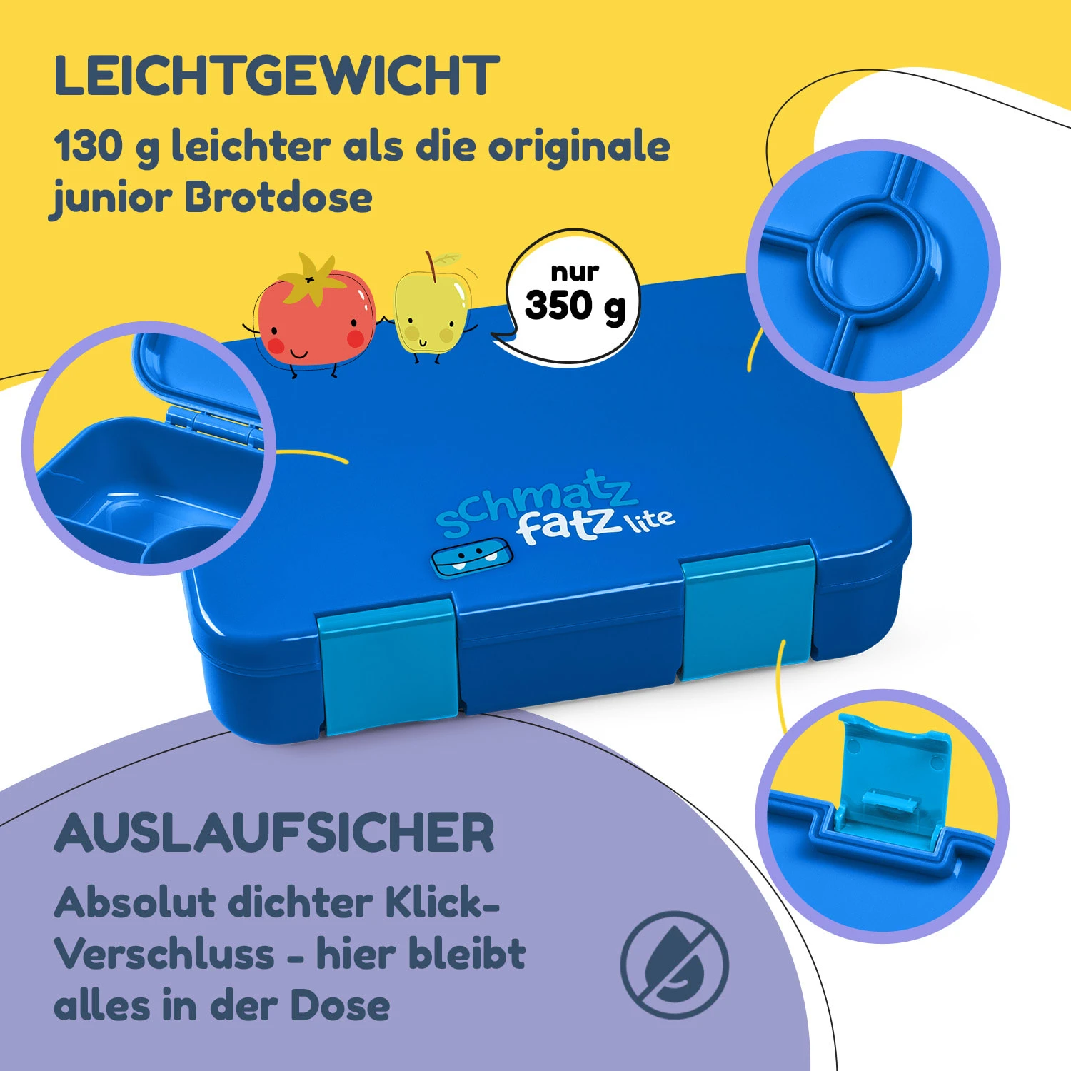 Schmatzfatz By Lite Lunchbox 6 Fächer 20,8x4,5x15 Cm BPA-frei Tritan 5 Schmatzfatz By Lite Lunchbox 6 Fächer 20,8x4,5x15 Cm BPA-frei Tritan – Bild 3