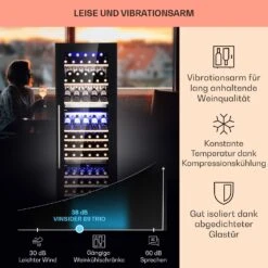 Vinsider 89 Built-In Trio Built-In Weinkühlschrank 5 – 18 °C Touch-Bedienfeld Holzregale -Klarstein Verkaufsgeschäft 10040720 de 0004 usp