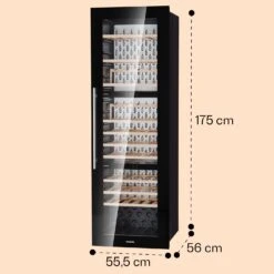Vinsider 89 Built-In Trio Built-In Weinkühlschrank 5 – 18 °C Touch-Bedienfeld Holzregale -Klarstein Verkaufsgeschäft 10040720 yy 0008 dimensions
