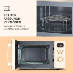 Julieta Mikrowelle Mit Grill 20l 700 / 800 W Ø25,5cm 8 Programme -Klarstein Verkaufsgeschäft 10040731 de 0004 logo