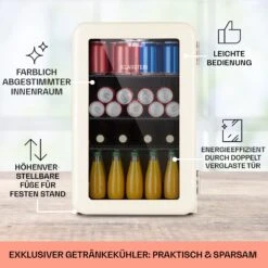 PopLife 70 Getränkekühler Kühlschrank 70 Ltr 0-10 °C Retro-Design LED -Klarstein Verkaufsgeschäft 10040736 de 0005 usp