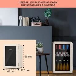 PopLife 70 Getränkekühler Kühlschrank 70 Ltr 0-10 °C Retro-Design LED -Klarstein Verkaufsgeschäft 10040736 de 0006 usp