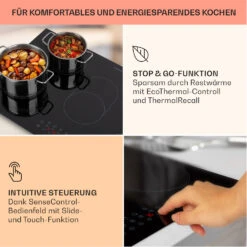 Virtuosa 5 Einbaukochfeld 5 Zonen 8500W Glaskeramik 13 Virtuosa 5 Einbaukochfeld 5 Zonen 8500W Glaskeramik -Klarstein Verkaufsgeschäft 10041117 de 0004 usp