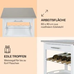 Vermont Servierwagen Küchenwagen 5 Etagen Holz Edelstahl Mobil -Klarstein Verkaufsgeschäft 10041118 de 0003 logo