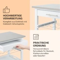 Vermont Servierwagen Küchenwagen 5 Etagen Holz Edelstahl Mobil -Klarstein Verkaufsgeschäft 10041118 de 0005 logo