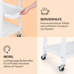 Vermont Servierwagen Küchenwagen 5 Etagen Holz Edelstahl Mobil -Klarstein Verkaufsgeschäft 10041118 de 0006 logo