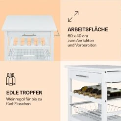 Louisiana Servierwagen Küchenwagen 5 Etagen Holz Handtuchhalter Mobil -Klarstein Verkaufsgeschäft 10041122 de 0003 logo