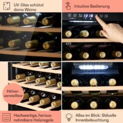 Barossa 29 Duo Weinkühlschrank 29 Fl 80 Ltr 2 Zonen Drucktasten 13 Barossa 29 Duo Weinkühlschrank 29 Fl 80 Ltr 2 Zonen Drucktasten -Klarstein Verkaufsgeschäft 10041124 de 0005 usp