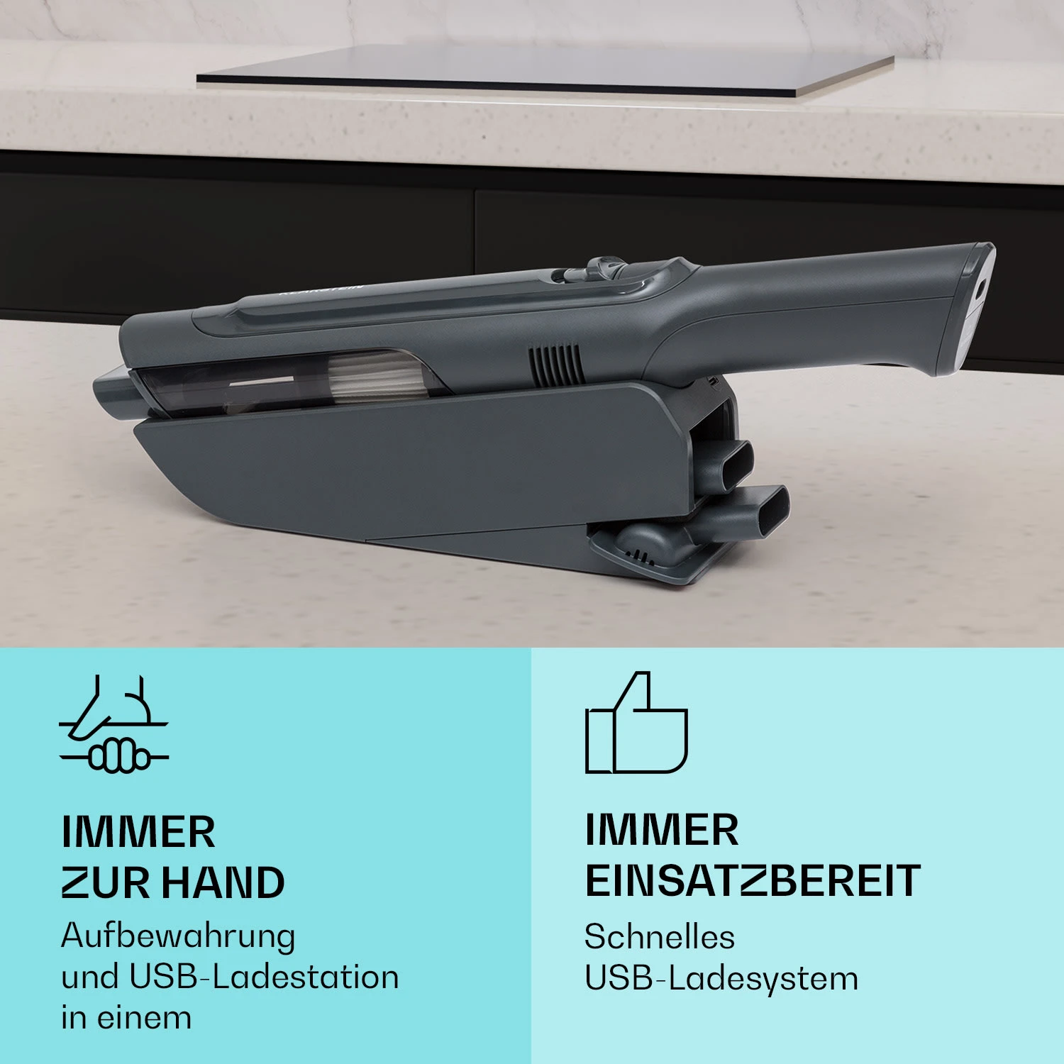 LARMA Akku-Handstaubsauger Kabellos Beutellos Akkubetrieben 32 Min Laufzeit Max. 6 LARMA Akku-Handstaubsauger Kabellos Beutellos Akkubetrieben 32 Min Laufzeit Max. – Bild 4