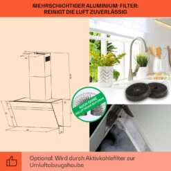 Ava 90 Dunstabzugshaube 90cm Wandhaube WiFi A++ 515m³/h Touch 15 Ava 90 Dunstabzugshaube 90cm Wandhaube WiFi A++ 515m³/h Touch -Klarstein Verkaufsgeschäft 10041170 de 0005 usp