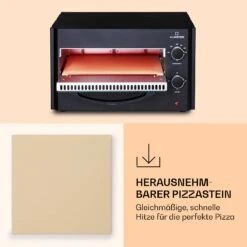 Arezzo Pizza-Ofen Herausnehmbarer Pizza-Stein Stahlgehäuse 1770 W 160 - 400 °C 12 Arezzo Pizza-Ofen Herausnehmbarer Pizza-Stein Stahlgehäuse 1770 W 160 - 400 °C -Klarstein Verkaufsgeschäft 10041186 de 0005 logo
