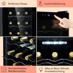Barolo 15 Uno Weinkühlschrank 48 Ltr 15 Flaschen 11-18°C SingleZone 15 Barolo 15 Uno Weinkühlschrank 48 Ltr 15 Flaschen 11-18°C SingleZone -Klarstein Verkaufsgeschäft 10041207 de 0005 usp
