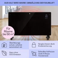 Bansin Crystal Smart Konvektions-Heizgerät 2500W 5 - 50 °C App-Steuerung -Klarstein Verkaufsgeschäft 10041211 de 0004 usp