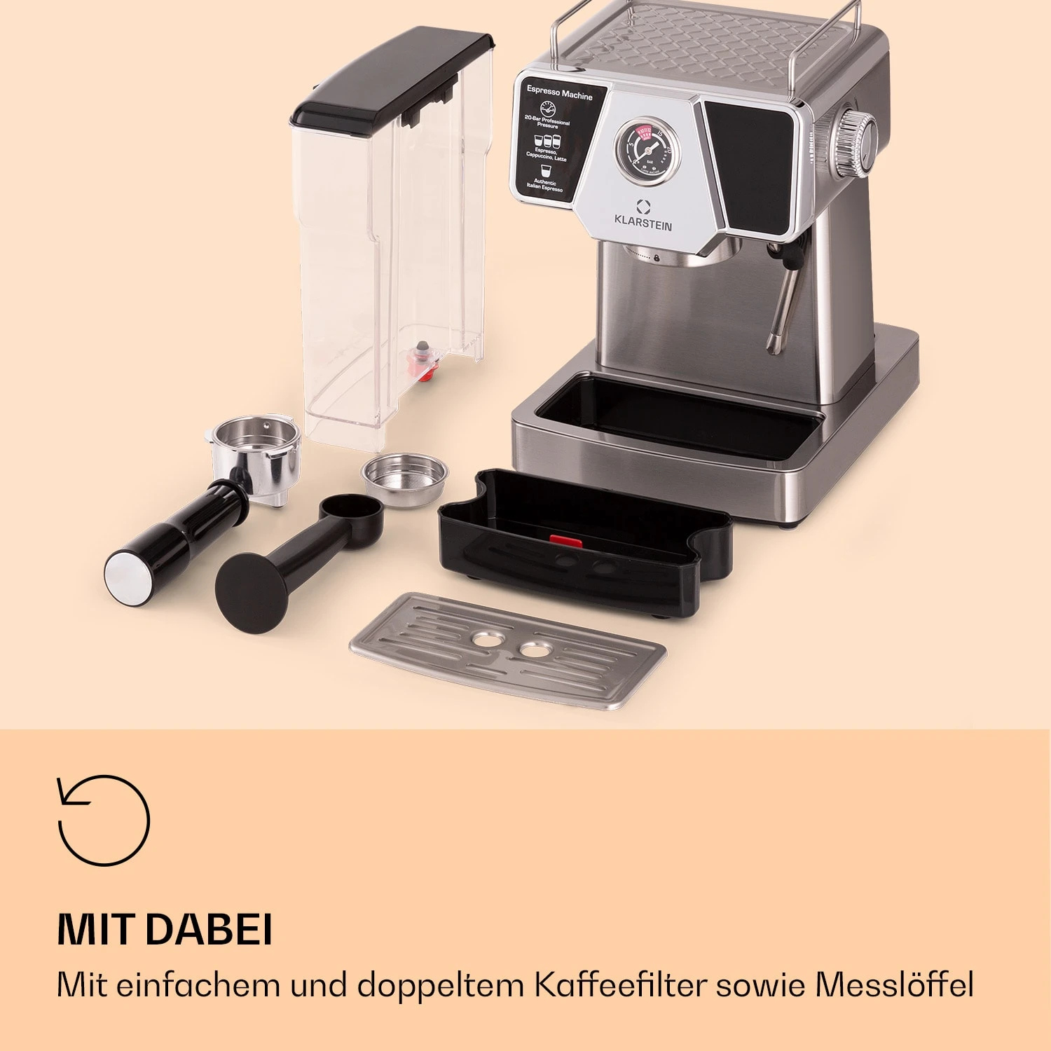 Libeica Espressomaschine 19 Bar Ca. 10 Tassen 1,8 Liter Milchschaum 9 Libeica Espressomaschine 19 Bar Ca. 10 Tassen 1,8 Liter Milchschaum – Bild 7