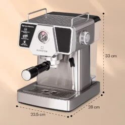 Libeica Espressomaschine 19 Bar Ca. 10 Tassen 1,8 Liter Milchschaum 17 Libeica Espressomaschine 19 Bar Ca. 10 Tassen 1,8 Liter Milchschaum -Klarstein Verkaufsgeschäft 10041253 yy 0008 dimensions