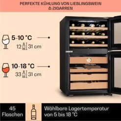 El Dorado 108 Humidor & Weinkühlschrank Touch 108L LED -Klarstein Verkaufsgeschäft 10041277 de 0004 logo