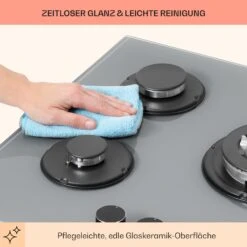 Firetale Gaskochfeld 5-flammig 70 Cm Aluminium-Brenner Inkl. Schlauch Und Druckminderer -Klarstein Verkaufsgeschäft 10041303 de 0007 usp