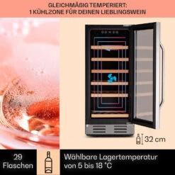 Vinovilla 29 Built-In Weinkühlschrank 81 L / 29 Fl. Glastür Edelstahl 12 Vinovilla 29 Built-In Weinkühlschrank 81 L / 29 Fl. Glastür Edelstahl -Klarstein Verkaufsgeschäft 10041304 de 0003 logo