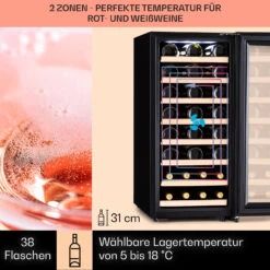 Barossa 38 Uno Weinkühlschrank 1 Zone 94 Ltr 38 Fl Touch-Display 13 Barossa 38 Uno Weinkühlschrank 1 Zone 94 Ltr 38 Fl Touch-Display -Klarstein Verkaufsgeschäft 10041306 de 0003 usp