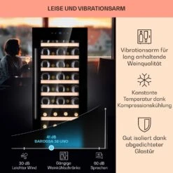 Barossa 38 Uno Weinkühlschrank 1 Zone 94 Ltr 38 Fl Touch-Display 14 Barossa 38 Uno Weinkühlschrank 1 Zone 94 Ltr 38 Fl Touch-Display -Klarstein Verkaufsgeschäft 10041306 de 0004 usp