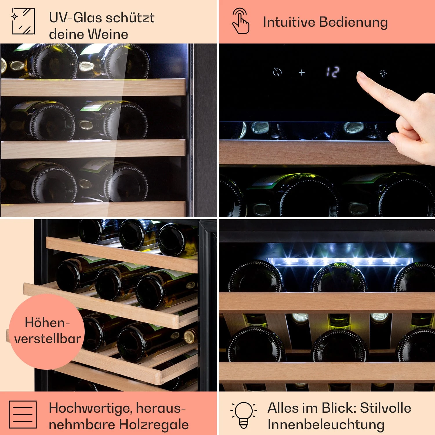 Barossa 50 Uno Weinkühlschrank 1 Zone 120 Ltr 50 Fl Touch-Display 7 Barossa 50 Uno Weinkühlschrank 1 Zone 120 Ltr 50 Fl Touch-Display – Bild 5