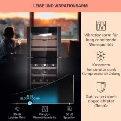 El Dorado 89 Käse & Weinkühlschrank 2 Zonen Touch 89L LED -Klarstein Verkaufsgeschäft 10041310 de 0003 logo