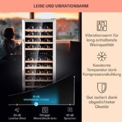 Vinamour 73 Duo Weinkühlschrank 2 Zonen 192 L/73 Flaschen 5-18°C Touch 13 Vinamour 73 Duo Weinkühlschrank 2 Zonen 192 L/73 Flaschen 5-18°C Touch -Klarstein Verkaufsgeschäft 10041314 de 0004 logo