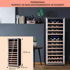 Vinamour 73 Duo Weinkühlschrank 2 Zonen 192 L/73 Flaschen 5-18°C Touch 15 Vinamour 73 Duo Weinkühlschrank 2 Zonen 192 L/73 Flaschen 5-18°C Touch -Klarstein Verkaufsgeschäft 10041314 de 0006 logo