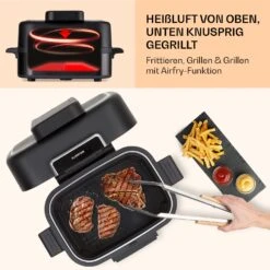 Combo Air Grill-Heißluftfritteuse 5 Programme 1500 Watt 4,5 L Grillkorb 2,5 L Frittierkorb -Klarstein Verkaufsgeschäft 10041330 de 0005 usp
