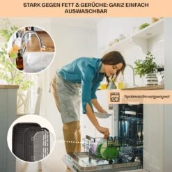 Combo Air Grill-Heißluftfritteuse 5 Programme 1500 Watt 4,5 L Grillkorb 2,5 L Frittierkorb -Klarstein Verkaufsgeschäft 10041330 de 0006 usp