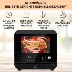 Vita Pro Heißluftfritteuse Dampfgaren 2450 W 18 Ltr 800 Ml Wassertank -Klarstein Verkaufsgeschäft 10041333 de 0003 usp