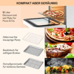 Vita Pro Heißluftfritteuse Dampfgaren 2450 W 18 Ltr 800 Ml Wassertank -Klarstein Verkaufsgeschäft 10041334 de 0006 usp