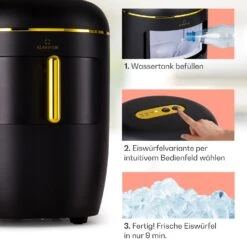 Passau Eiswürfelmaschine 2 Größen 15 Kg/24 H Auto-Clean -Klarstein Verkaufsgeschäft 10041343 de 0004 logo