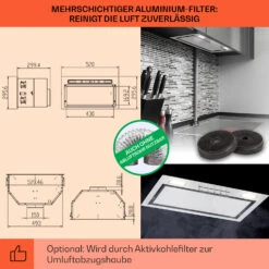 Camila Dunstabzugshaube Einbau 52 Cm 397 M³/h LED Touch Edelstahl 16 Camila Dunstabzugshaube Einbau 52 Cm 397 M³/h LED Touch Edelstahl -Klarstein Verkaufsgeschäft 10041344 de 0005 usp