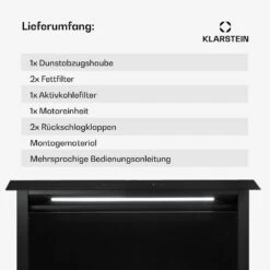 Royal Flush Eco Dunstabzugshaube 90 Cm 576 M³/h A+ 17 Royal Flush Eco Dunstabzugshaube 90 Cm 576 M³/h A+ -Klarstein Verkaufsgeschäft 10041349 de 0006 usp