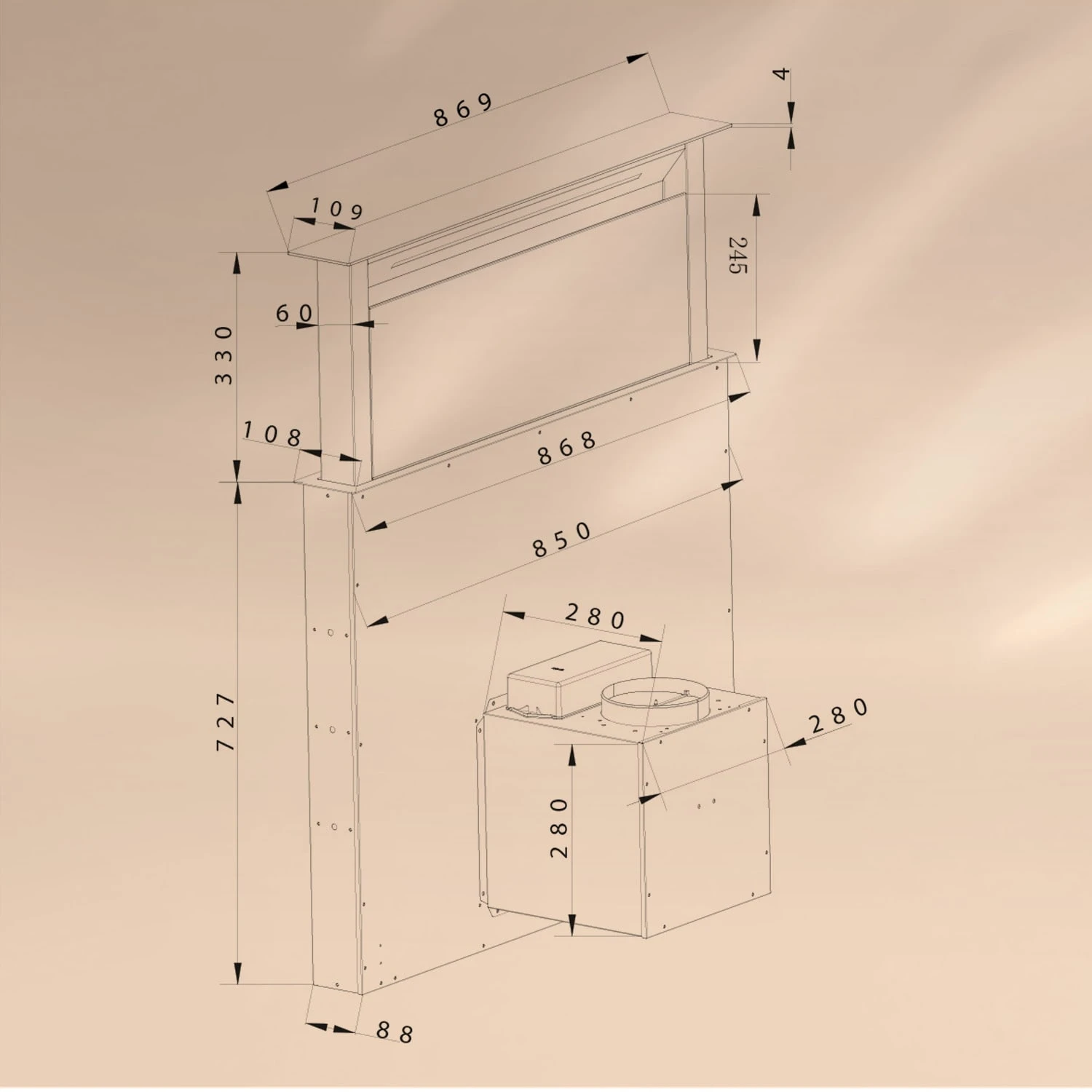 Royal Flush Eco Dunstabzugshaube 90 Cm 576 M³/h A+ 11 Royal Flush Eco Dunstabzugshaube 90 Cm 576 M³/h A+ – Bild 9