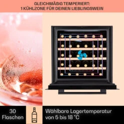 Vinsider 30 Built-In Uno Einbau-Weinkühlschrank 30 Flaschen 77 Ltr Edelstahl -Klarstein Verkaufsgeschäft 10041357 de 0003 usp