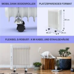 Sanford Smart Ölradiator 2500 W Leistung Wochentimer LED-Display Touch-Panel Klarstein-App -Klarstein Verkaufsgeschäft 10041359 de 0006 usp