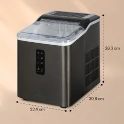 Albaron Supreme Eiswürfelmaschine Bullet 12kg/24h 1,5 Ltr Edelstahl -Klarstein Verkaufsgeschäft 10041360 yy 0007 dimensions