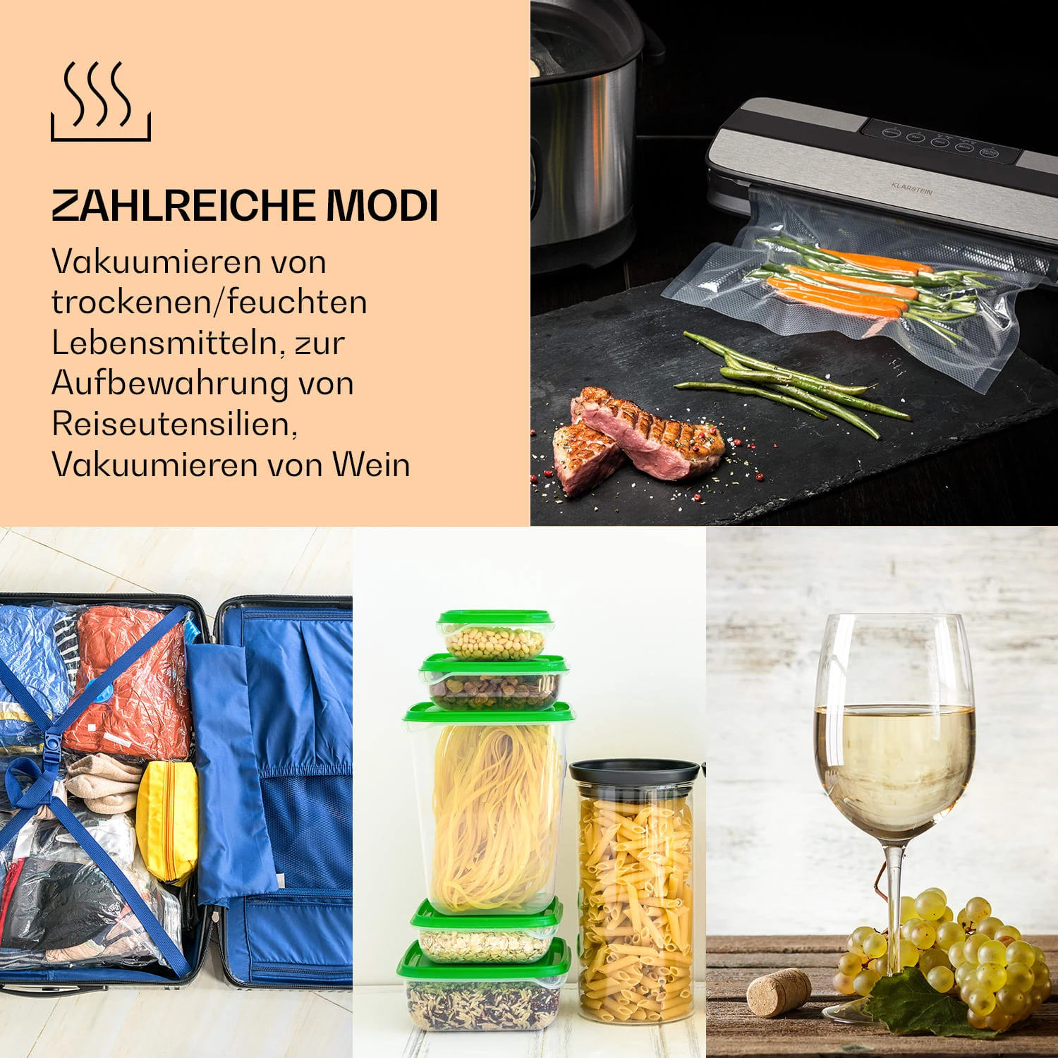 Forli Vakuumierer 75 KPa Inkl. Behälter Beutel Vakuumierschlauch 6 Forli Vakuumierer 75 KPa Inkl. Behälter Beutel Vakuumierschlauch – Bild 4