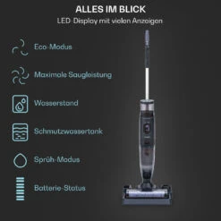Caswell Plus Nass-/Trockensauger Kabellos Akkubetrieben LED-Display -Klarstein Verkaufsgeschäft 10041383 de 0005 usp