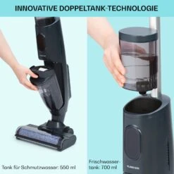 Caswell Plus Nass-/Trockensauger Kabellos Akkubetrieben LED-Display -Klarstein Verkaufsgeschäft 10041383 de 0007 usp