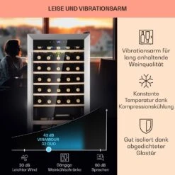 Vinamour 32 Uno Weinkühlschrank 1 Zone 95 L / 36 Flaschen 4-18°C Touch 14 Vinamour 32 Uno Weinkühlschrank 1 Zone 95 L / 36 Flaschen 4-18°C Touch -Klarstein Verkaufsgeschäft 10041393 de 0004 usp