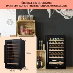 Barossa 32 Uno Weinkühlschrank 1 Zone 95 Liter / 36 Flaschen Touch-Display -Klarstein Verkaufsgeschäft 10041395 de 0006 usp