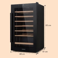 Barossa 32 Uno Weinkühlschrank 1 Zone 95 Liter / 36 Flaschen Touch-Display -Klarstein Verkaufsgeschäft 10041395 yy 0008 dimensions